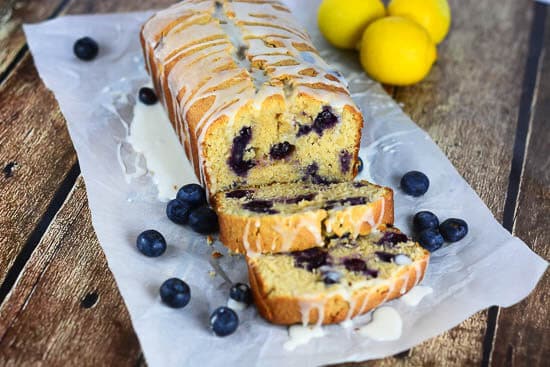 Glazed Lemon Blueberry Pound Cake
