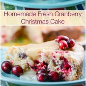 Homemade Fresh Cranberry Christmas Cake