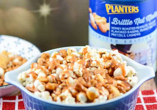 Caramel Brittle Popcorn Snack Mix