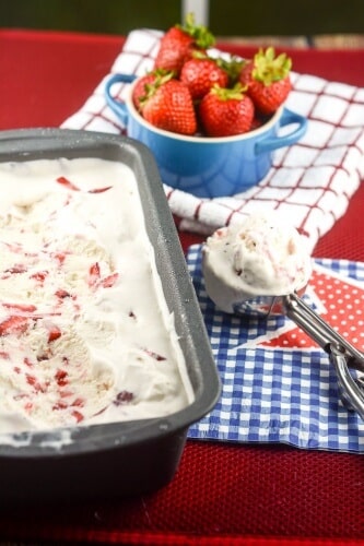 Easy Homemade No Churn Strawberry Ice Cream Recipe