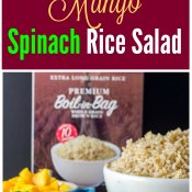 Mango Spinach Rice Salad is a delicious side dish.