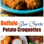 Buffalo Blue Cheese Potato Croquettes