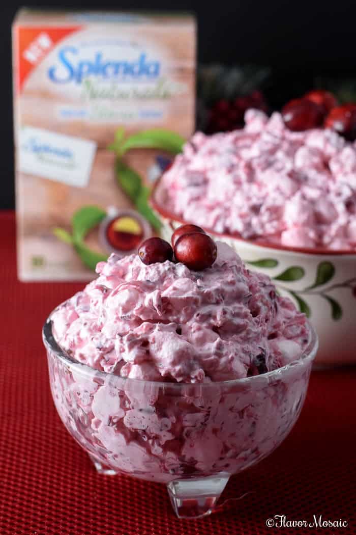 Cranberry Fluff Salad with Cranberries, Marshmallows and Pineapple