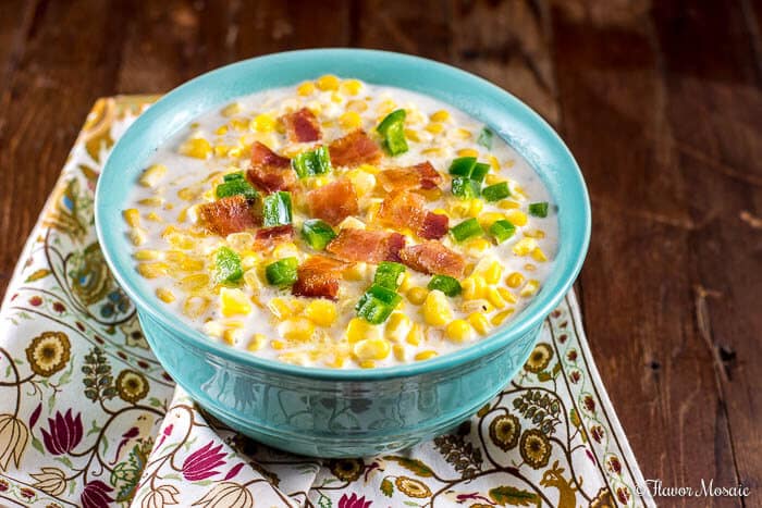 Homemade Creamed Corn with Jalapenos and Bacon