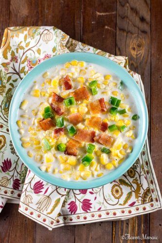 Homemade Creamed Corn with Jalapenos and Bacon