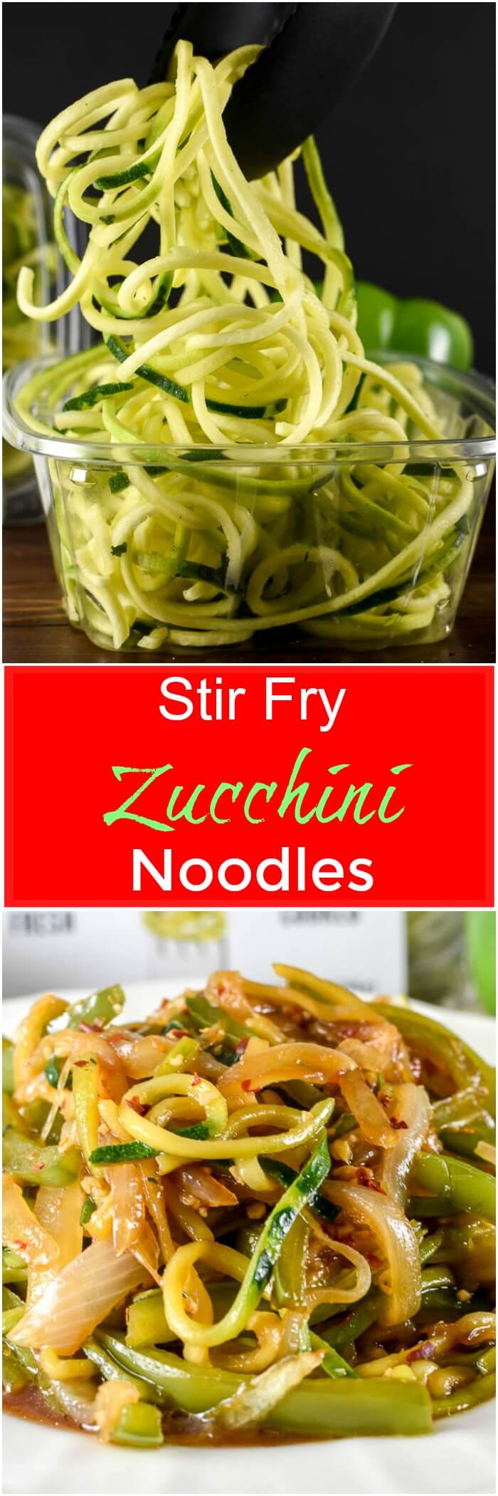 Stir Fry Zucchini noodles