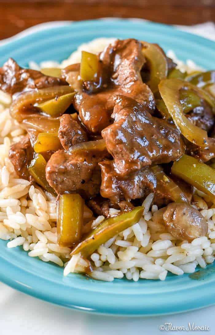 Beef Tips and Rice