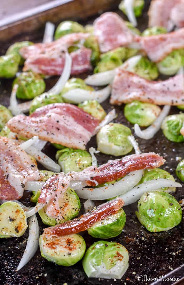 Roasted Brussels Sprouts with Bacon and Balsamic