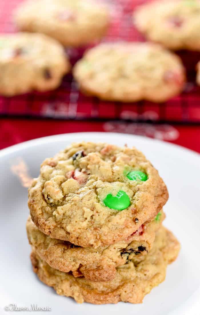 Cowboy Cookies with M&Ms and Pretzels