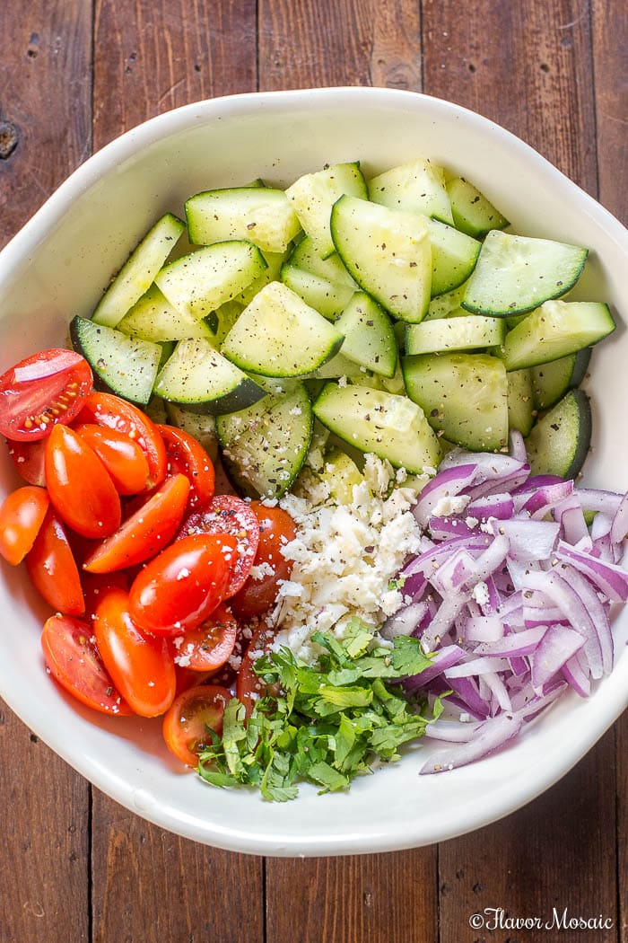 Cucumber Tomato Salad with a Mexican Twist