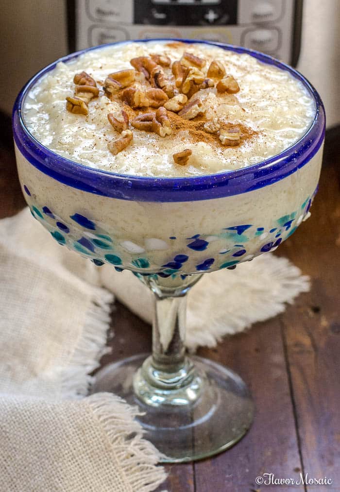 This Instant Pot Mexican Rice Pudding (Arroz Con Leche in Spanish) is a sweet, creamy Mexican dessert that is quick and easy to make in an Instant Pot. With no eggs and sweetened condensed milk, this easy rice pudding will quickly become one of your family's favorite desserts! #RicePudding #MexicanRicePudding #InstantPotRicePudding