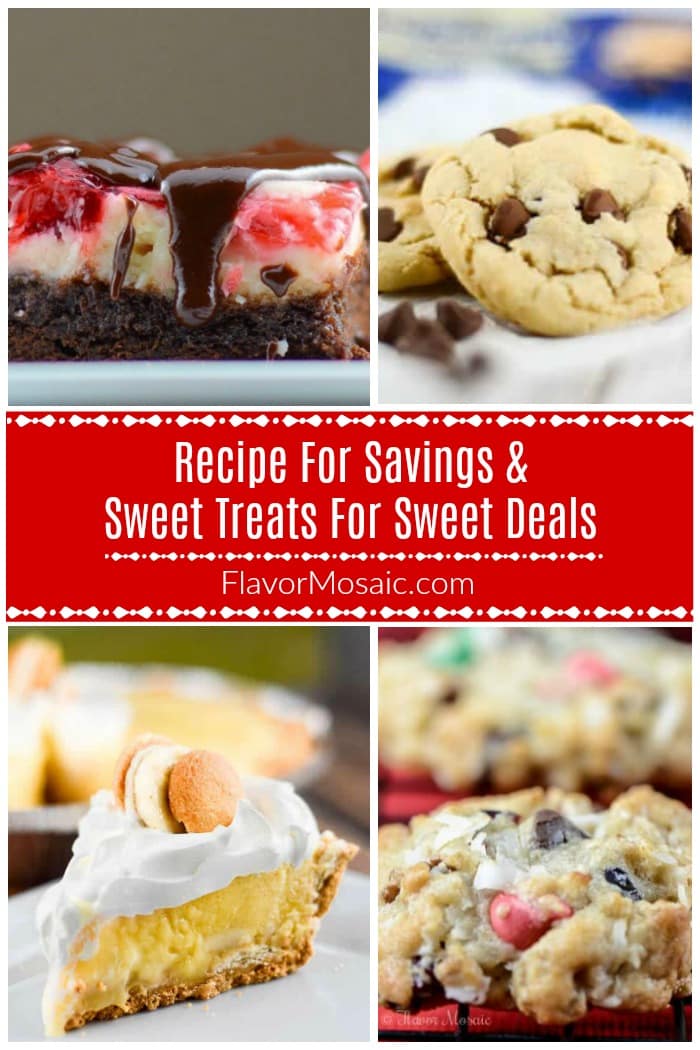 Photo Collage - Recipe For Savings & Sweet Treats for Sweet Deals Pin