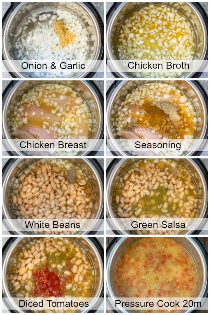 Instant Pot White Chicken Chili Step By Step How To Make Photo Collage