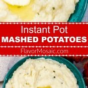 Instant Pot Mashed Potatoes Pin 2 photos red label