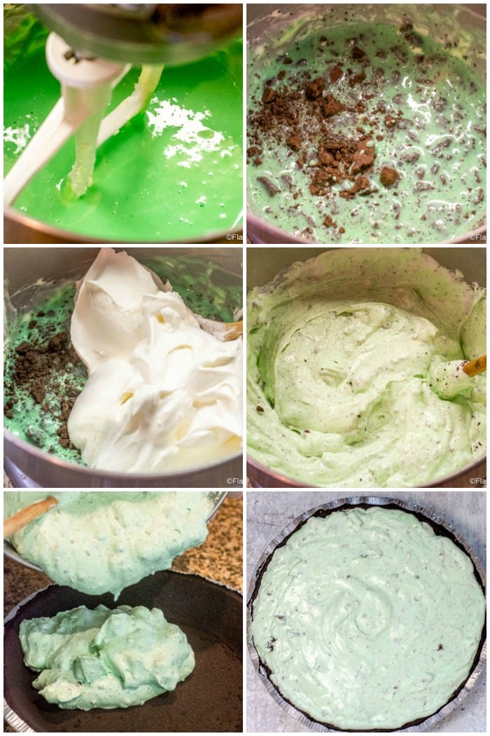 Step By Step Process How To Make Easy Grasshopper Pie-2
