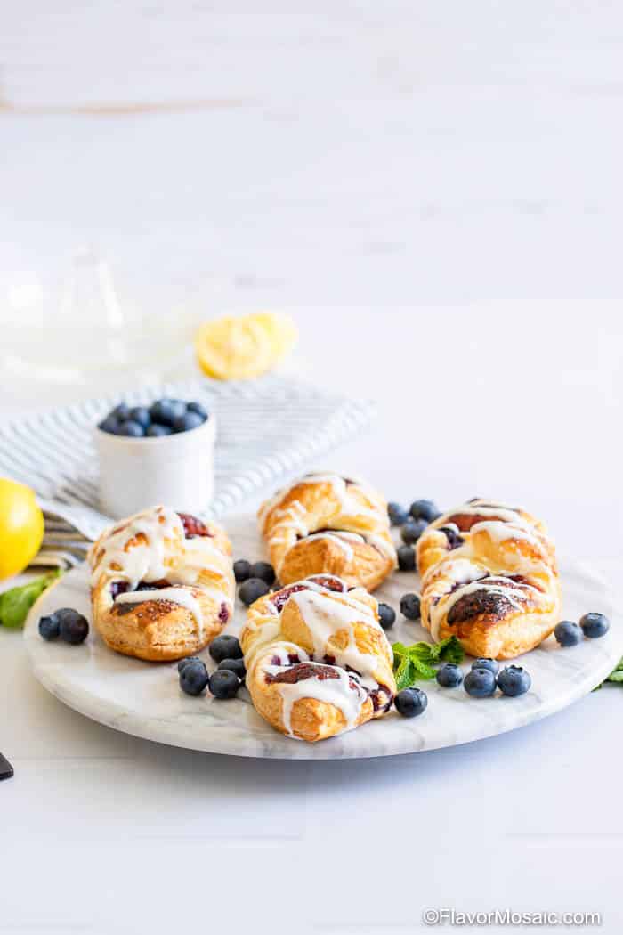 Platter of Blueberry Puff Pastry 