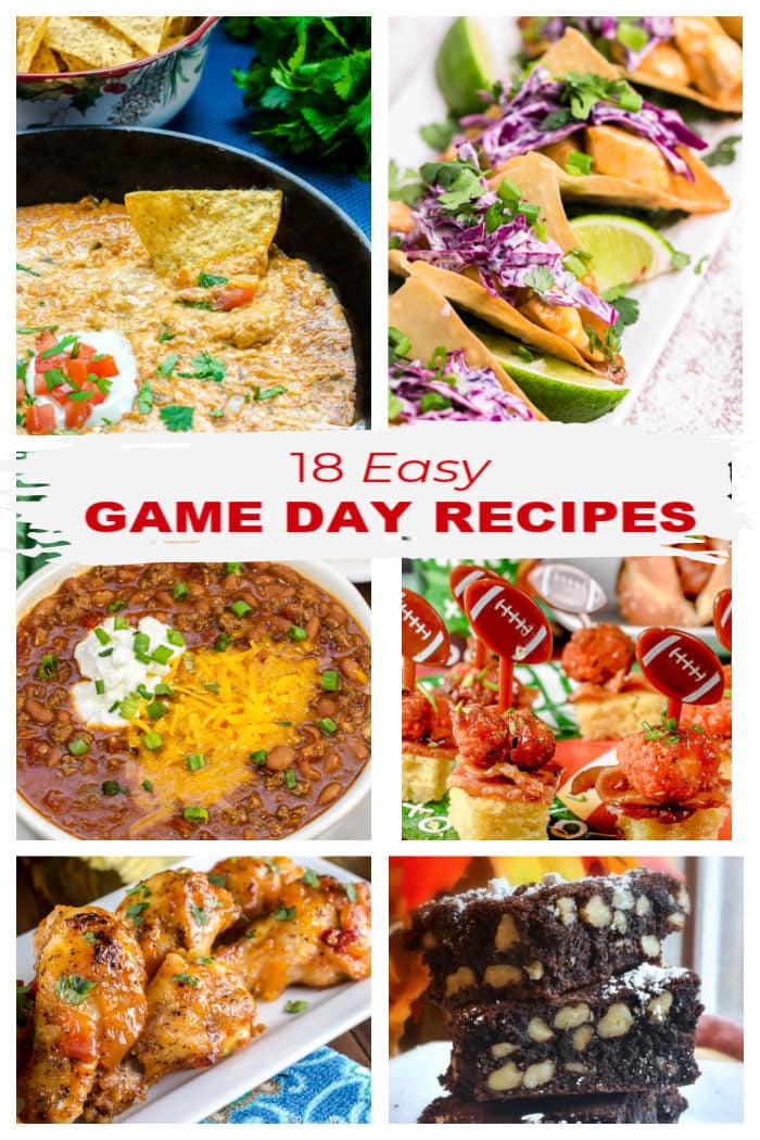 18 Easy Game Day Recipes v1 photo collage