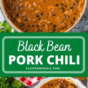 Black Bean Pork Chorizo Chili - 2-photo pin flavor mosaic (1)