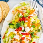 Chopped Vegetable Salad RECIPE - 1- Photo Red Label Pin