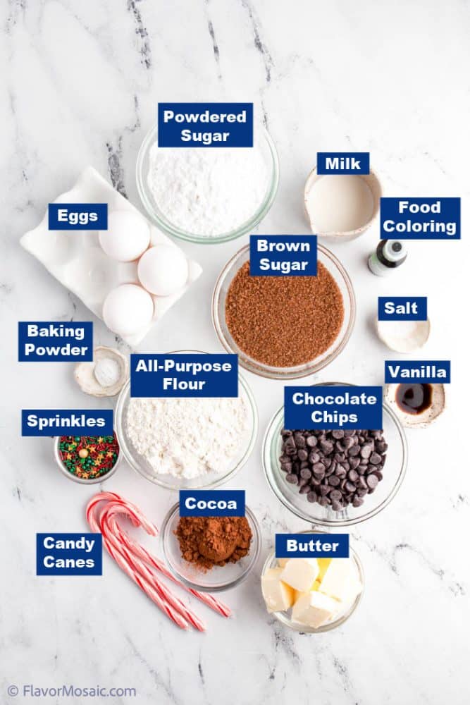 Christmas Tree Brownies - Flavor Mosaic