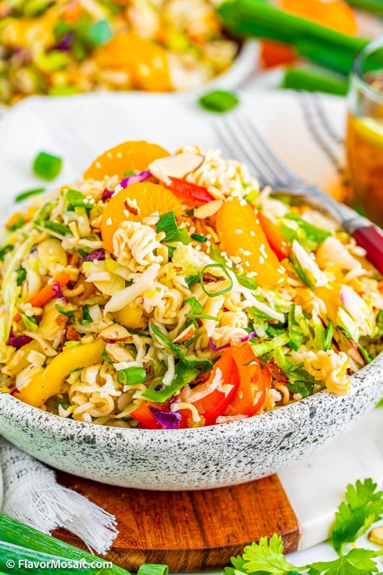 Ramen Noodle Salad (with Mandarin Oranges) - Flavor Mosaic