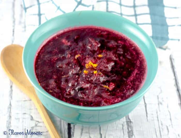 Homemade Cranberry Sauce for Thanksgiving can be made with only 3 ingredients.