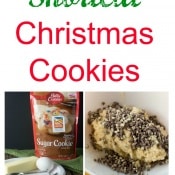Shortcut Christmas Cookies, made with Betty Crocker Cookie Mixes, make Chocolate Mint Chip Sugar Cookies and Peanut Butter Reindeer Cookies. #BakingWithBetty #ad